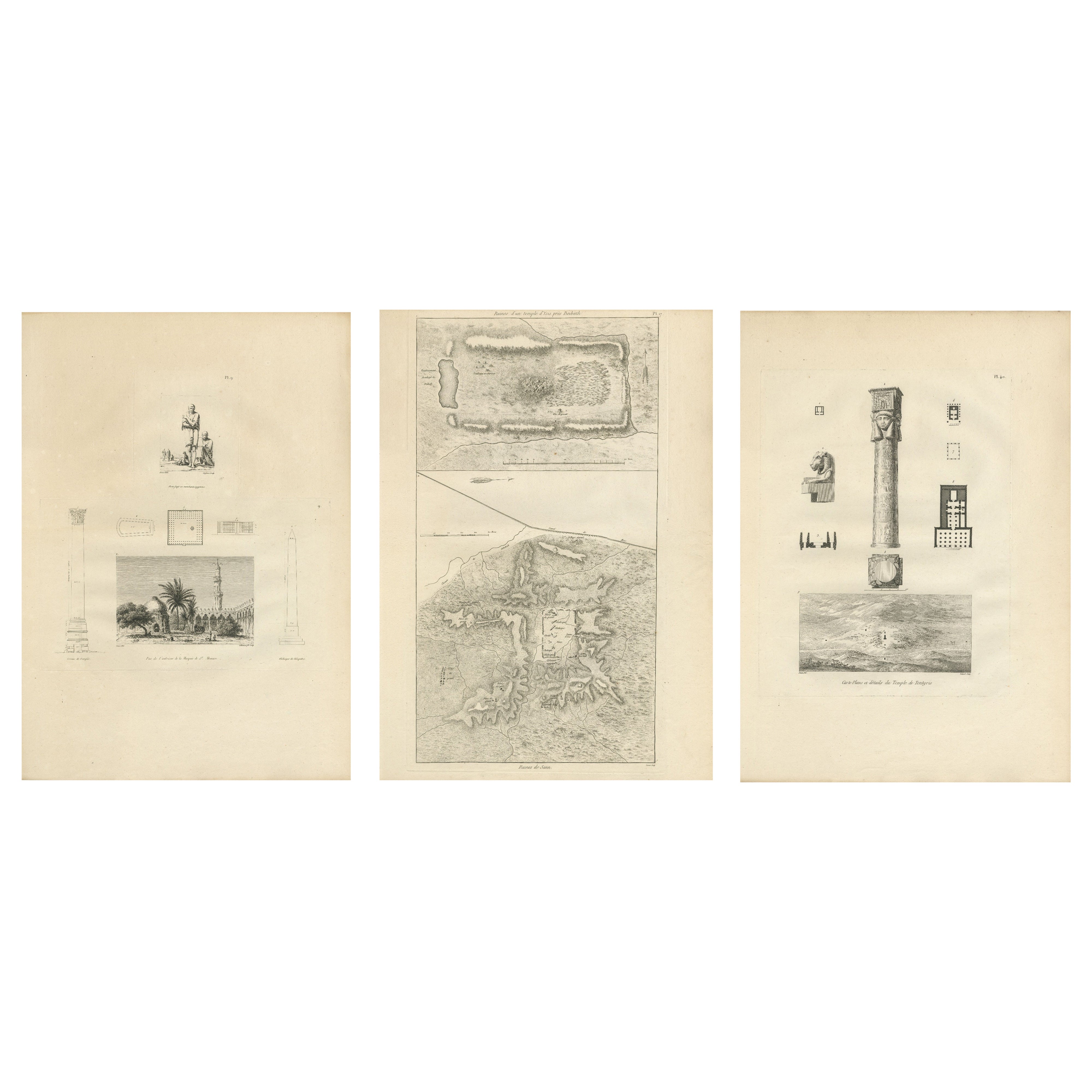 Ägypten Architektur 
Topographie - Denon Voyage Ägypten Kupferstiche 1802