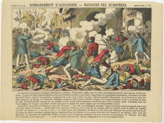 Egypt Crisis Battle Scene, Bombardment of Alexandria, Épinal, 1882
