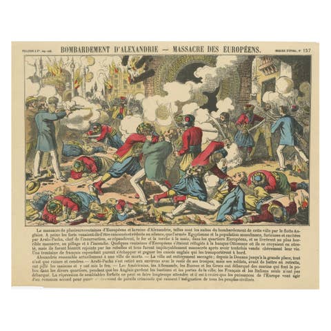 Egypt Crisis Battle Scene, Bombardment of Alexandria, Épinal, 1882