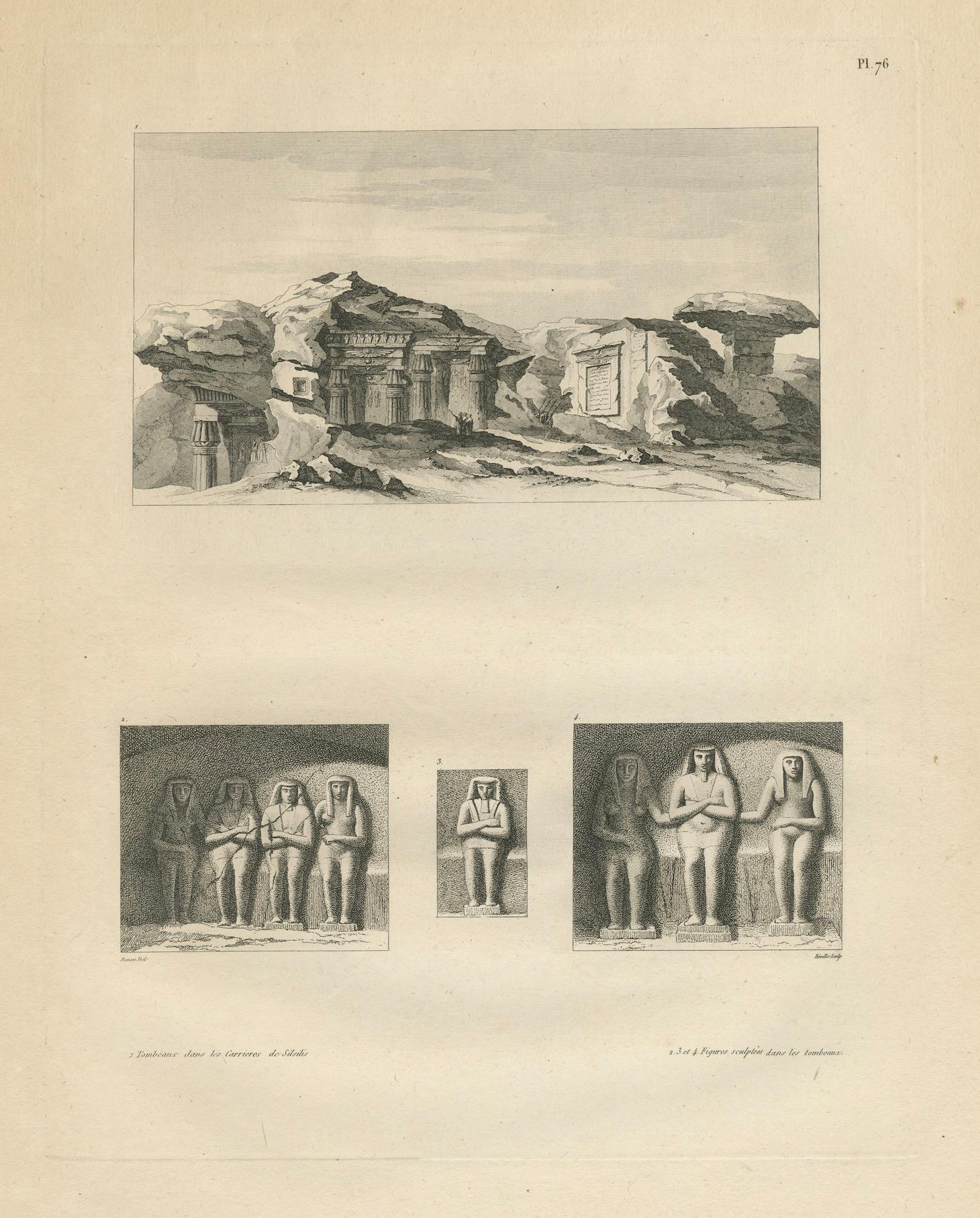 Egypt Desert Panoramas & Ruins – Denon, Voyage en Égypte, Copper Engravings 1802
