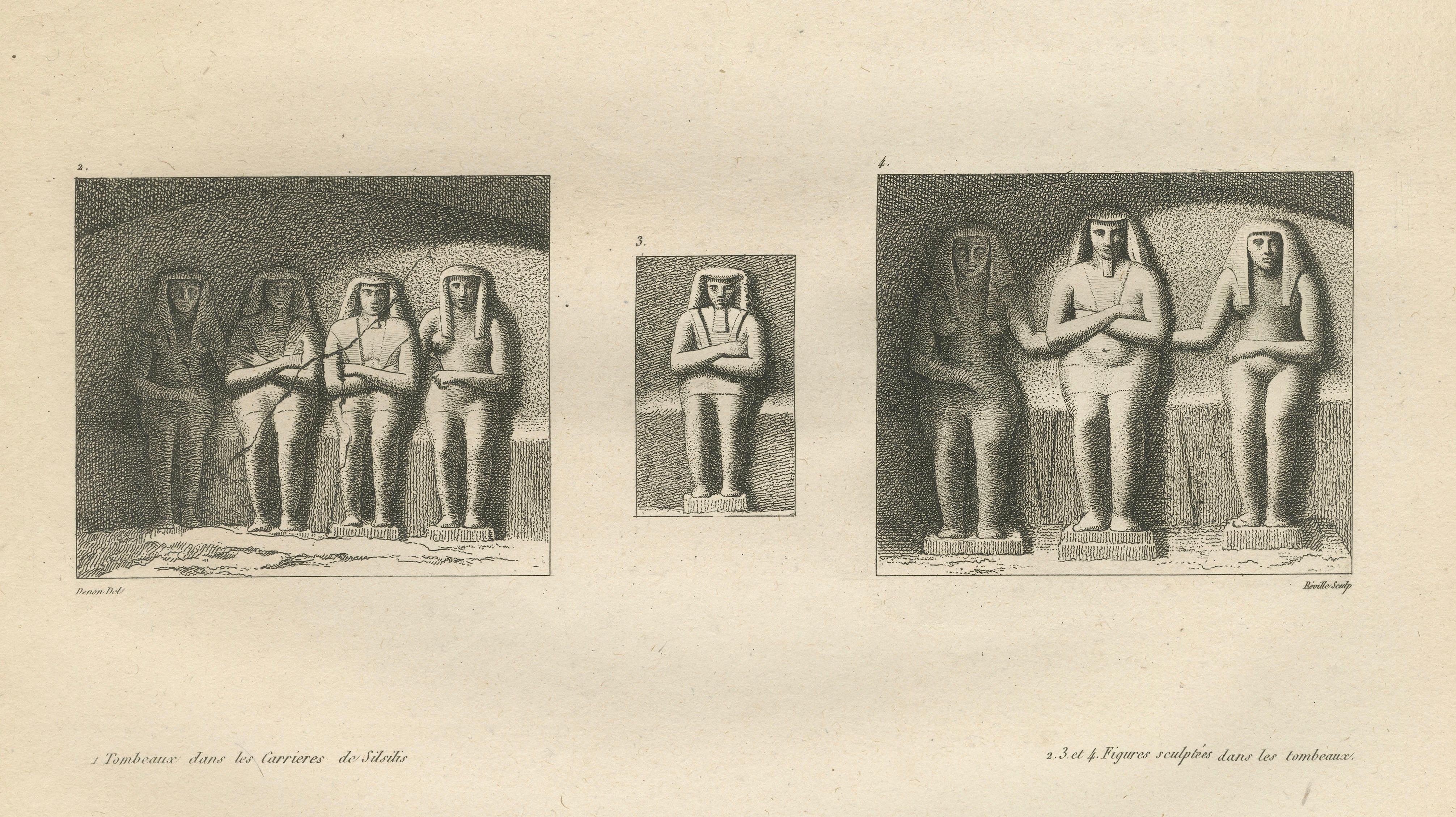 Egypt Desert Panoramas & Ruins – Denon, Voyage en Égypte, Copper Engravings 1802