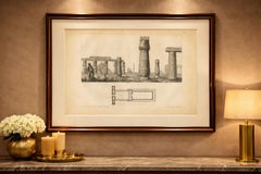 Egypt Temple Ruins with Architectural Plan – Denon Voyage Egypt Engraving 1802