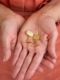 Egyptian 18 Karat Gold Cufflinks Circa 1945