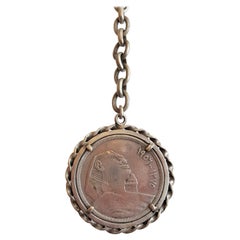 Sphinx égyptien de 1956 20 pièces de monnaie Piastres avec chaîne de clé en argent en très bon état