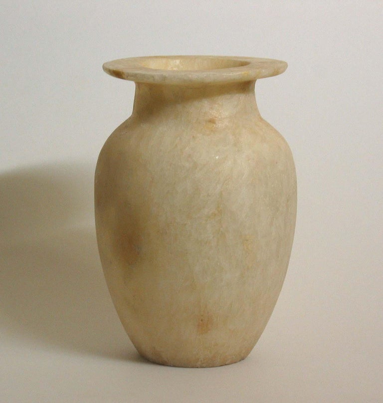 Egyptian Alabaster Vase In Antique Taste 20th Century At 1stdibs