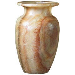 Egyptian Alabaster Vase in Antique Taste, 20th Century