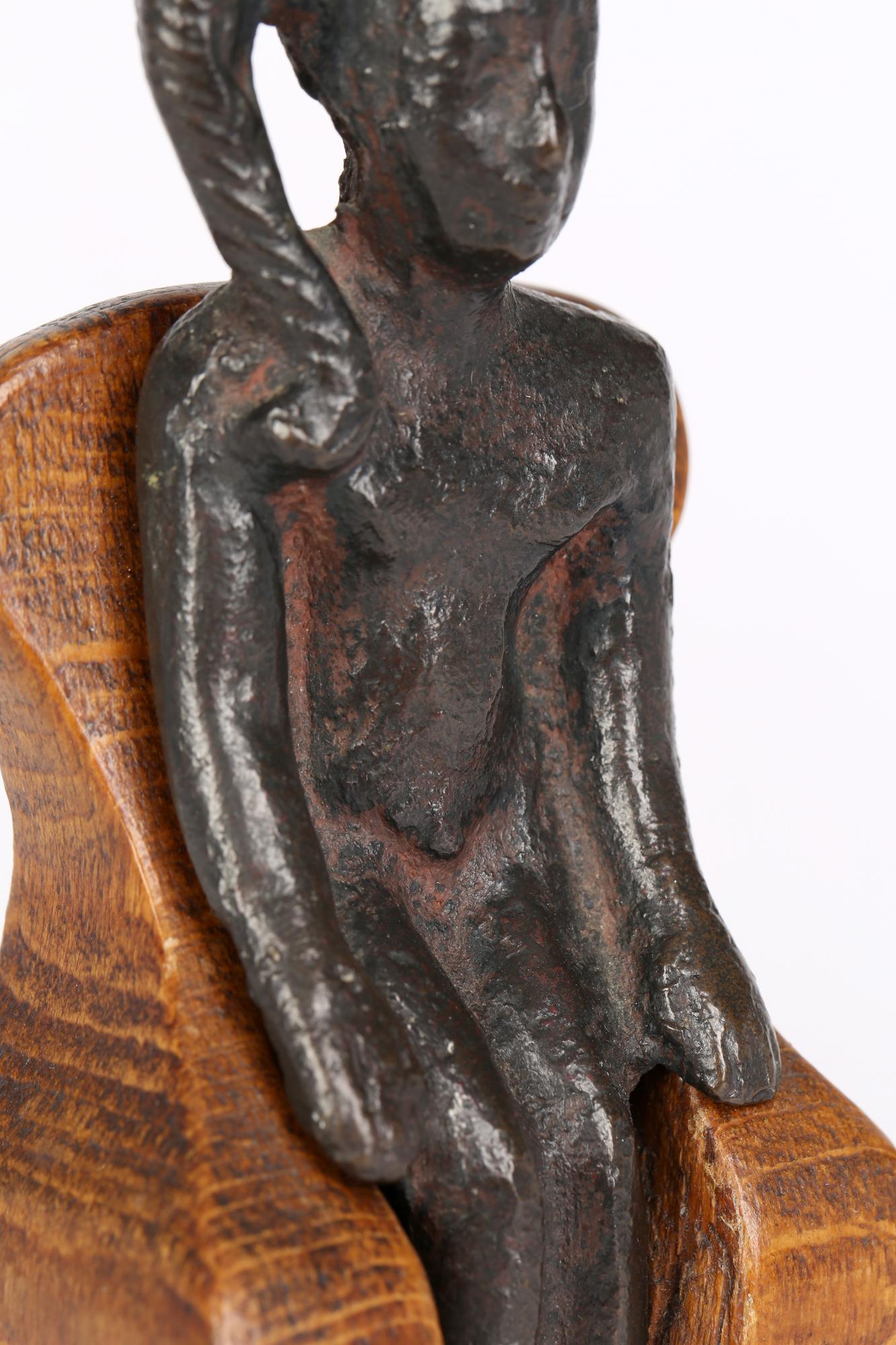 Egyptian Antique Bronze Seated Statue of Harpokrates For Sale 13