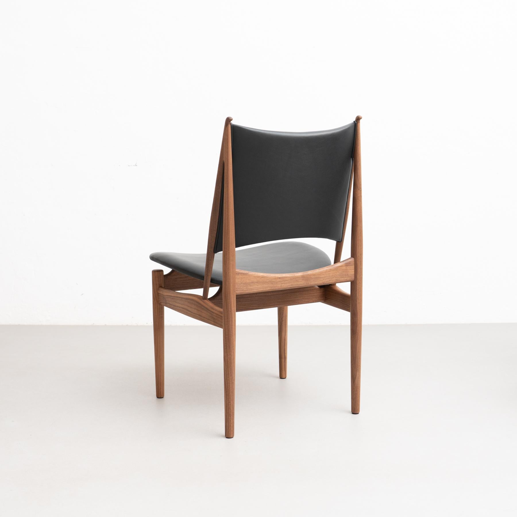 Egyptian Armchair in Wood and Leather, by Finn Juhl 3