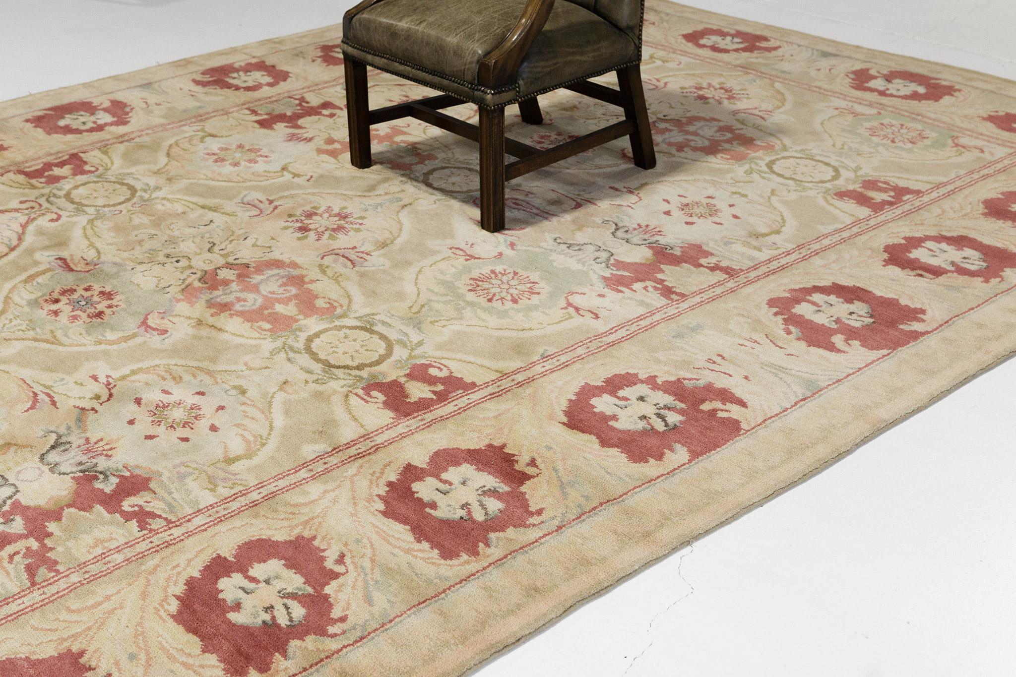 Ägyptischer Teppich im Axminster-Design (Wolle) im Angebot