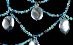 Egyptian Beads Webbed Necklace and Earrings