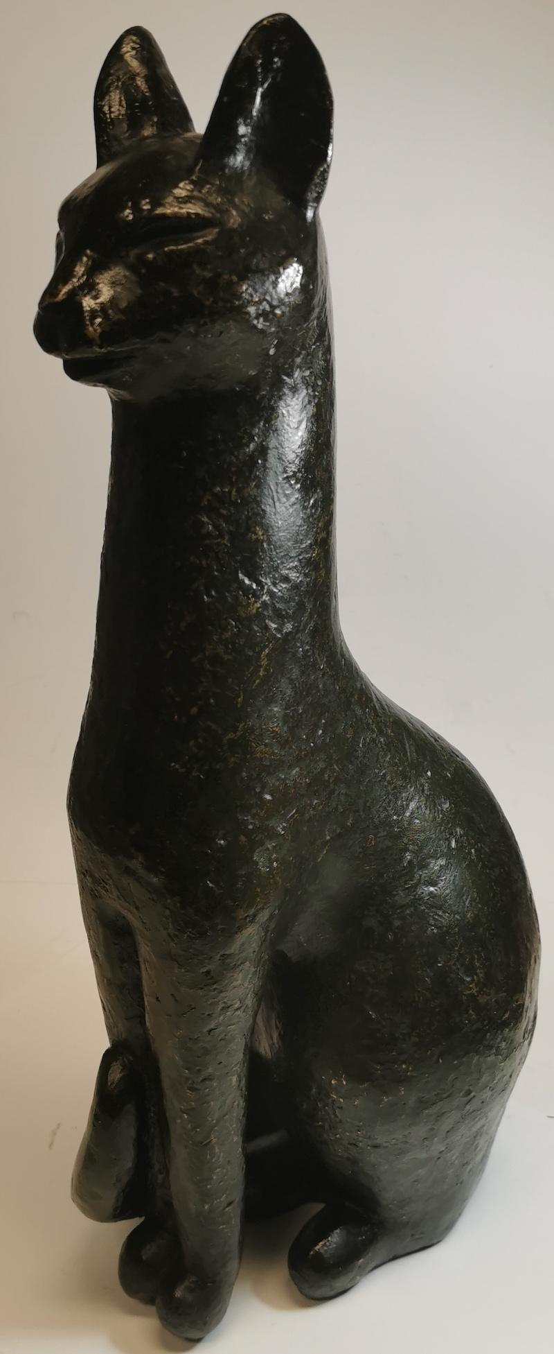 Empire Revival Egyptian Bronze Cat For Sale
