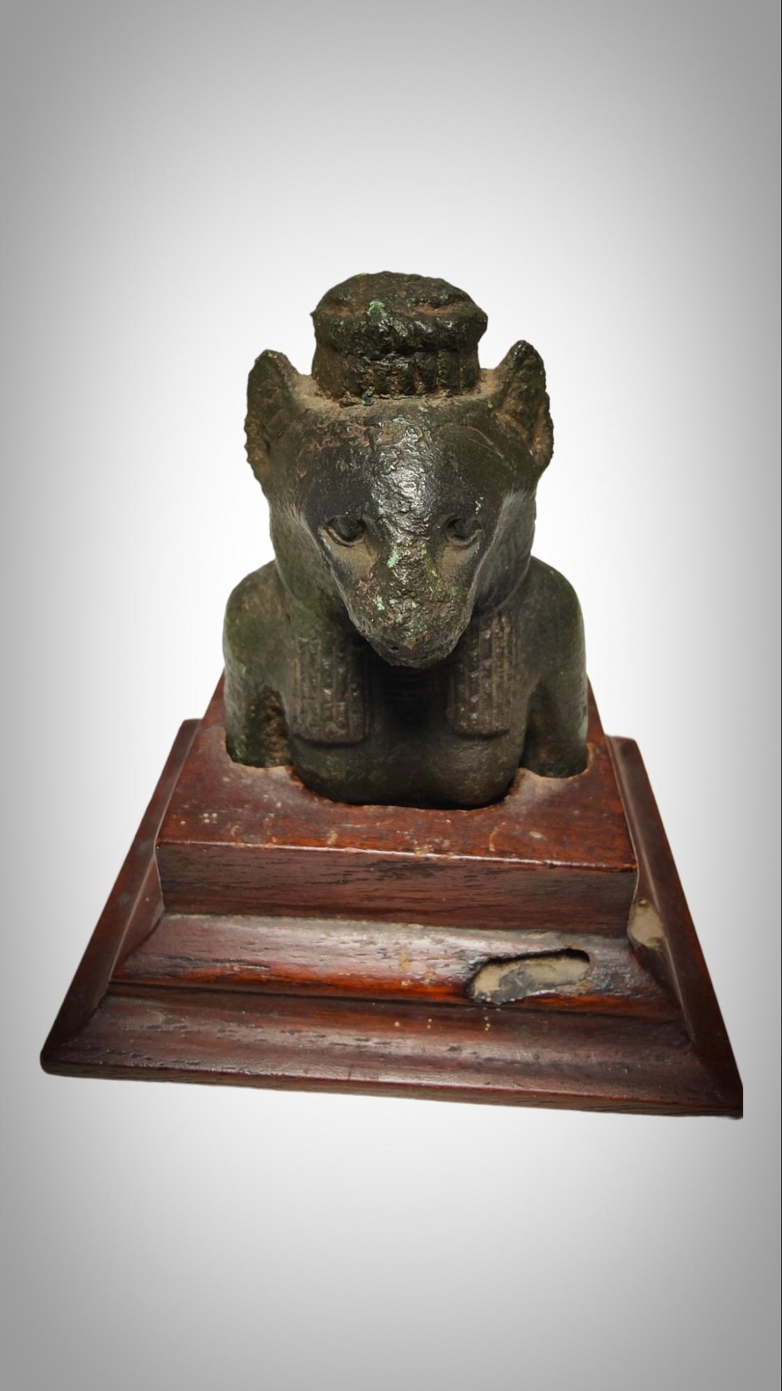 Egyptian Bronze Figure of a Seckhmet Lion-Headed Goddess, 21st/25th Dynasty, 107 For Sale 3