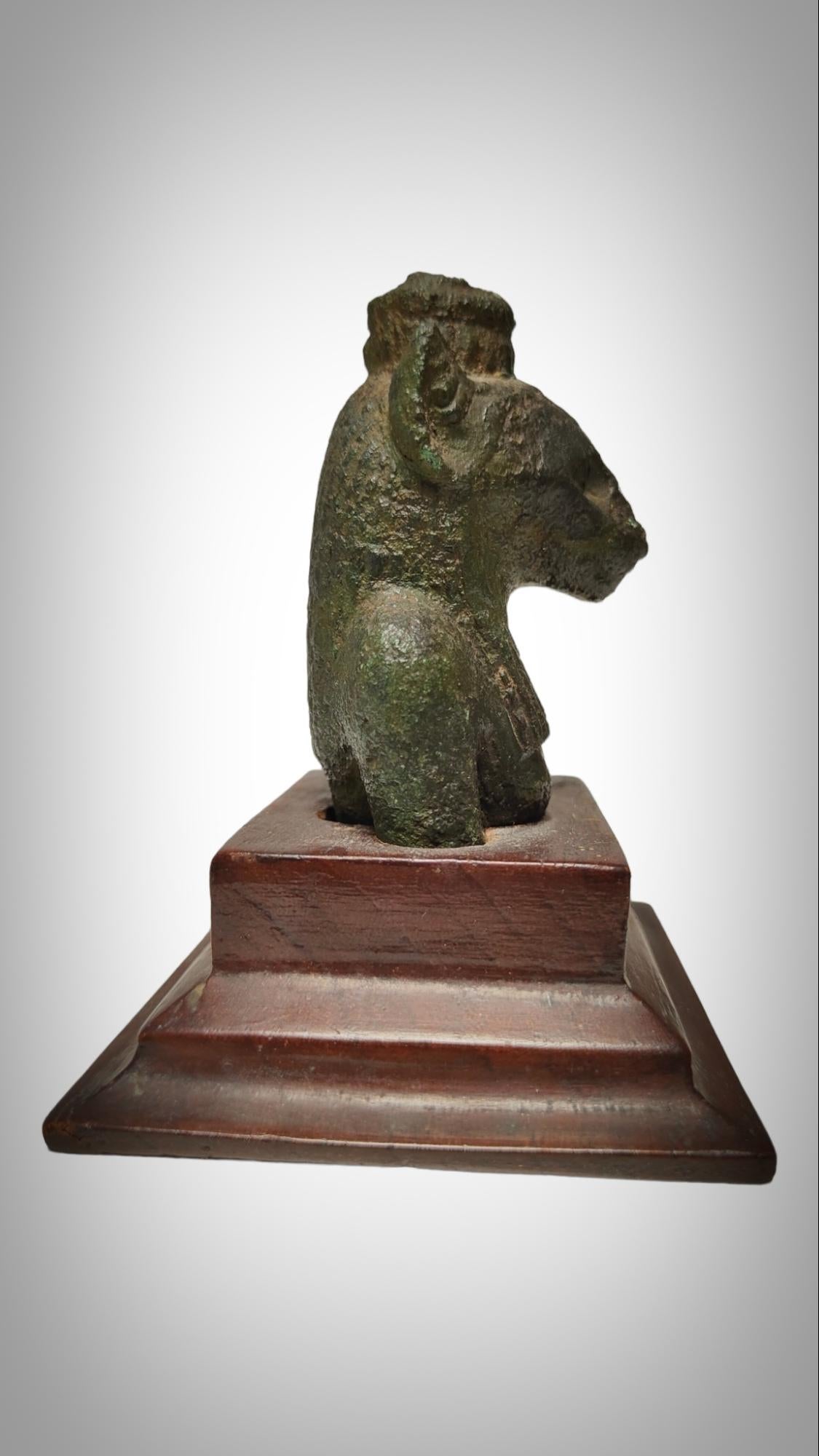 Egyptian Bronze Figure of a Seckhmet Lion-Headed Goddess, 21st/25th Dynasty, 107 For Sale 5