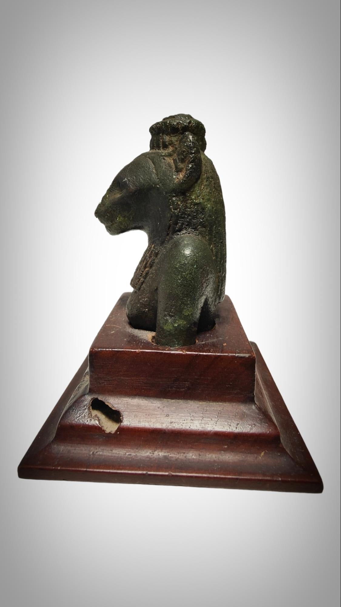 Egyptian Bronze Figure of a Seckhmet Lion-Headed Goddess, 21st/25th Dynasty, 107 For Sale 8