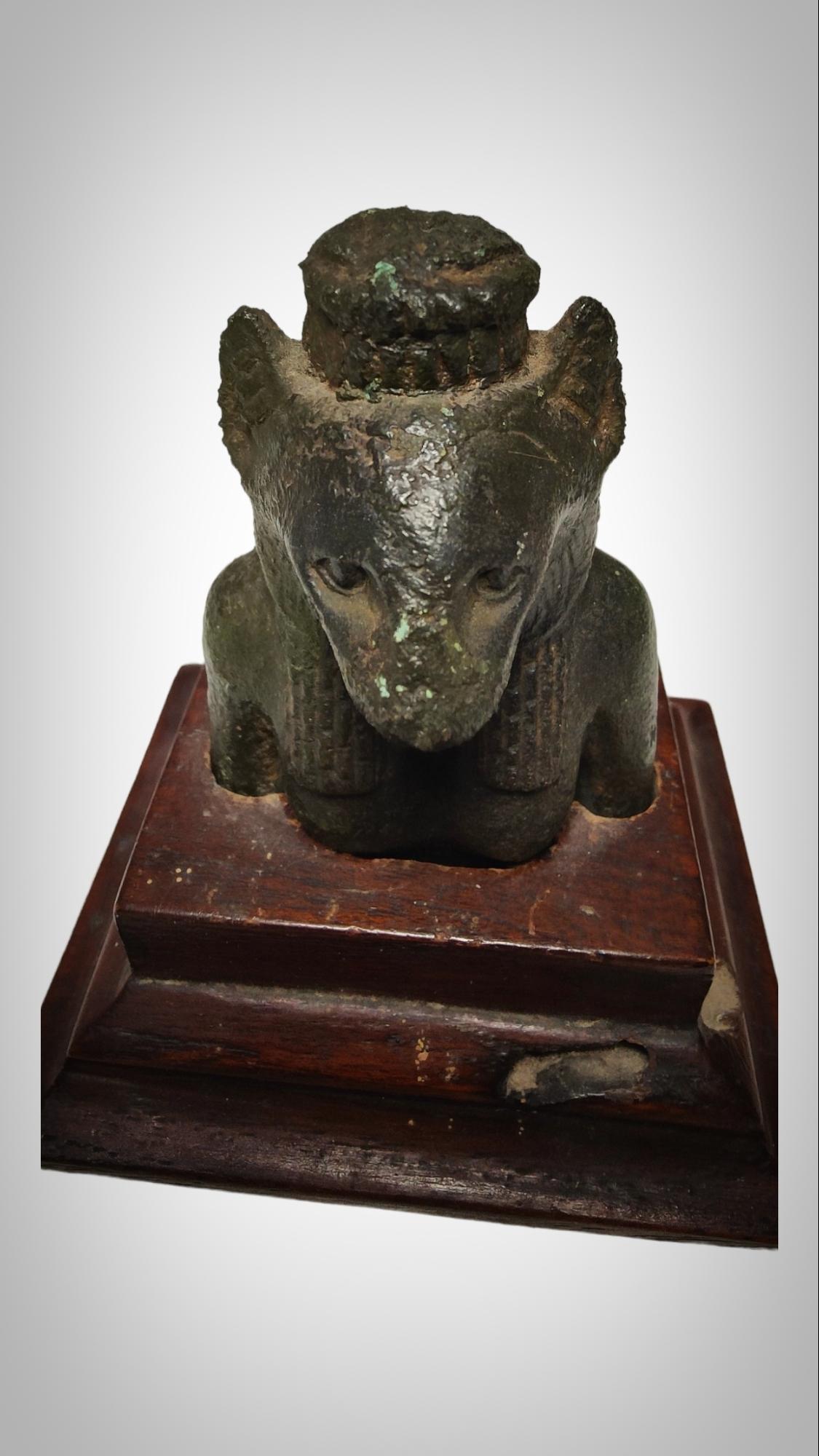 Egyptian Bronze Figure of a Seckhmet Lion-Headed Goddess, 21st/25th Dynasty, 107 For Sale 2