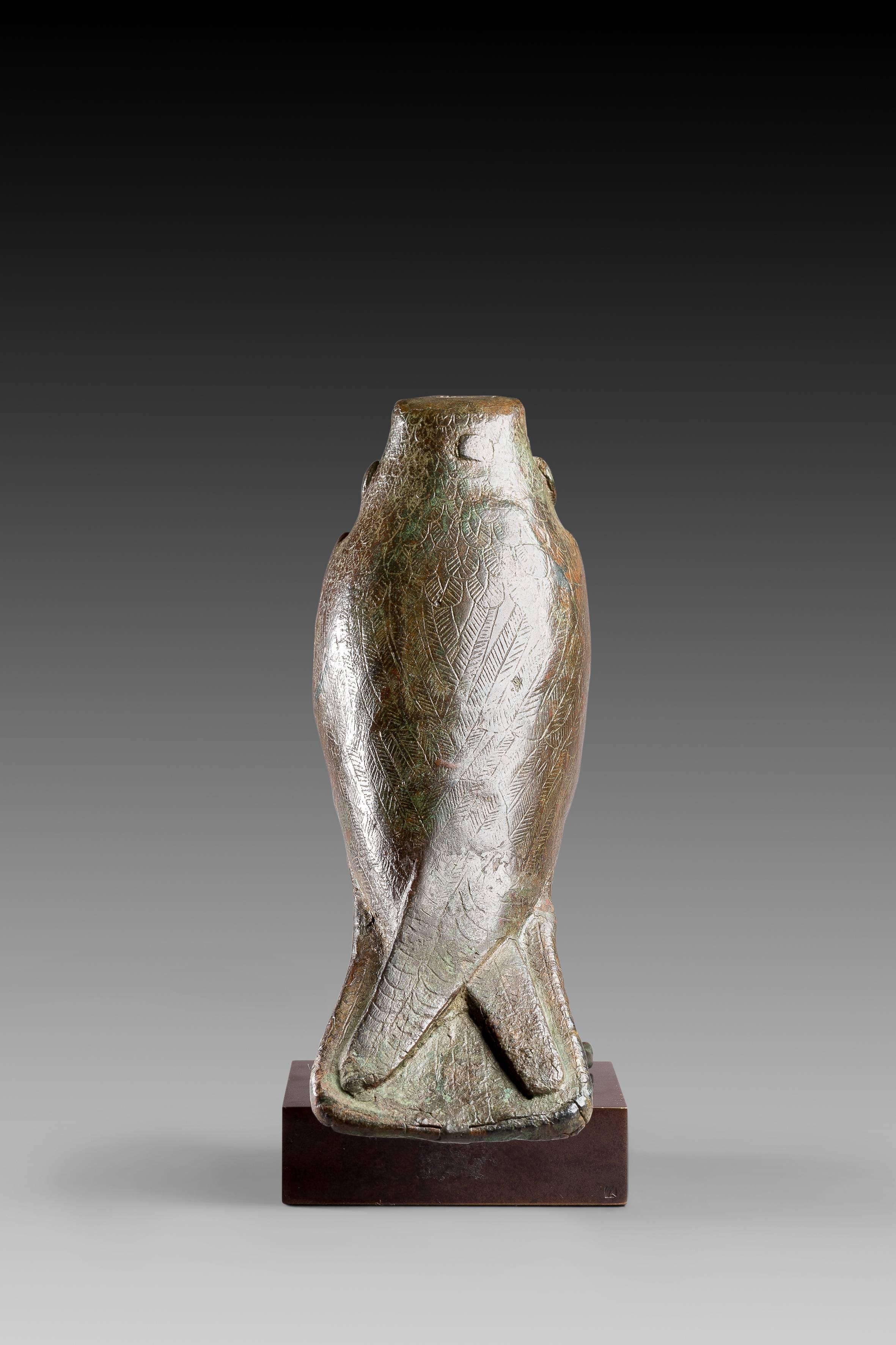 Unknown Egyptian Bronze Horus Falcon, Late Dynastic Period, 664-343 BC For Sale