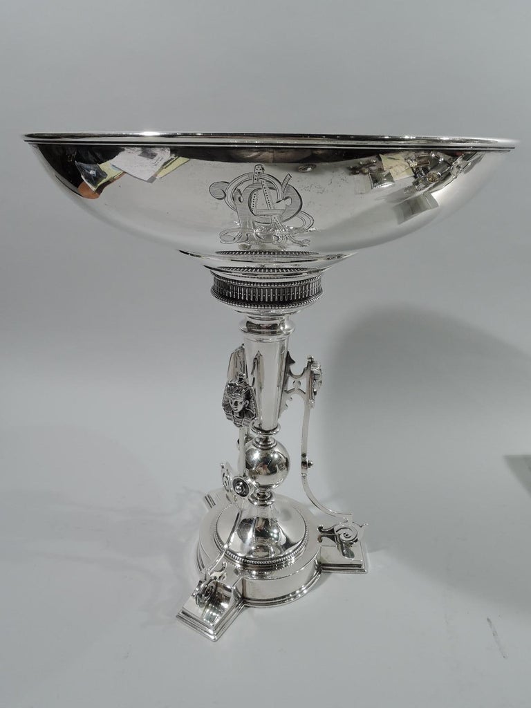 Egyptian Classical Centerpiece Compote by Ball, Black of New York For ...