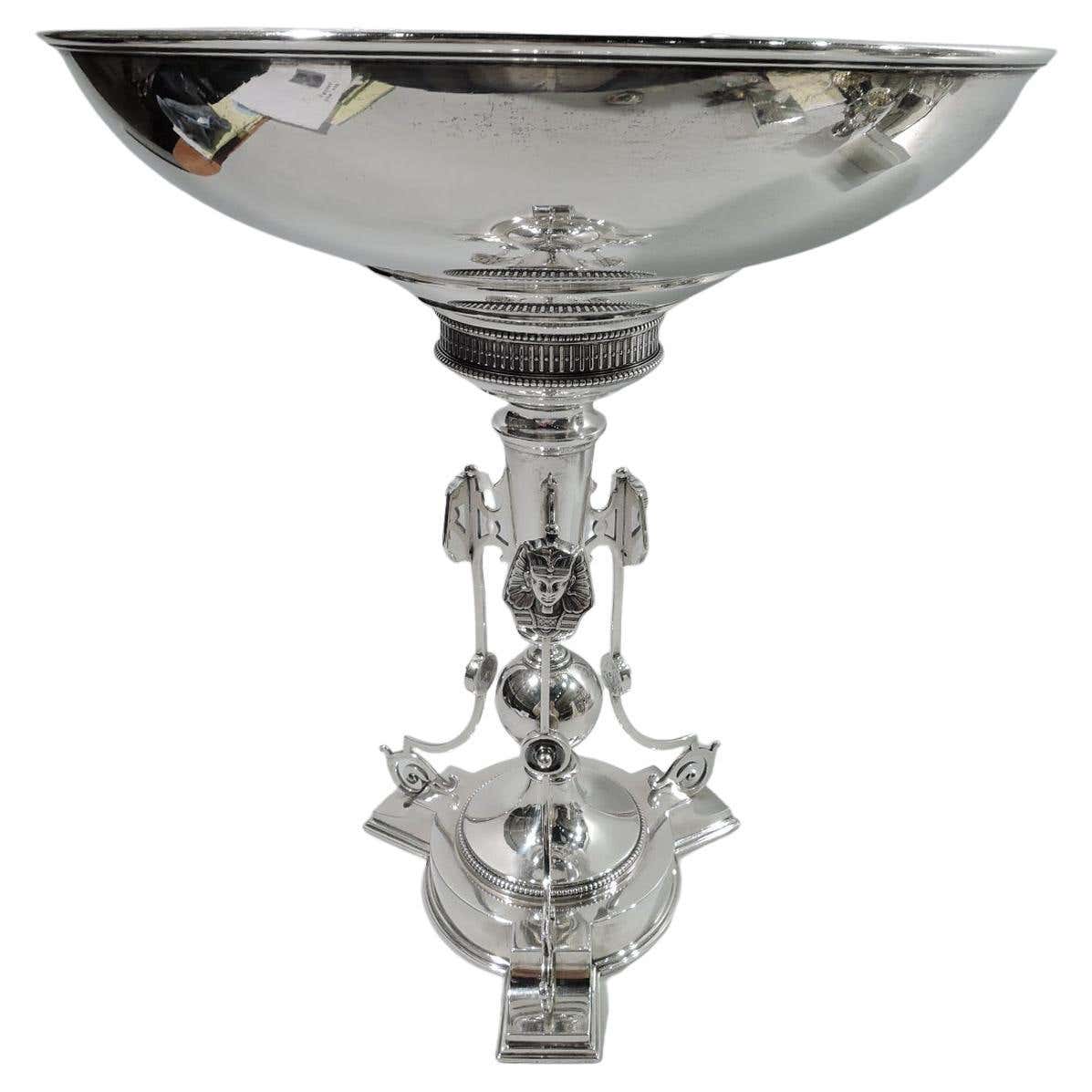 Egyptian Classical Centerpiece Compote by Ball, Black of New York For ...
