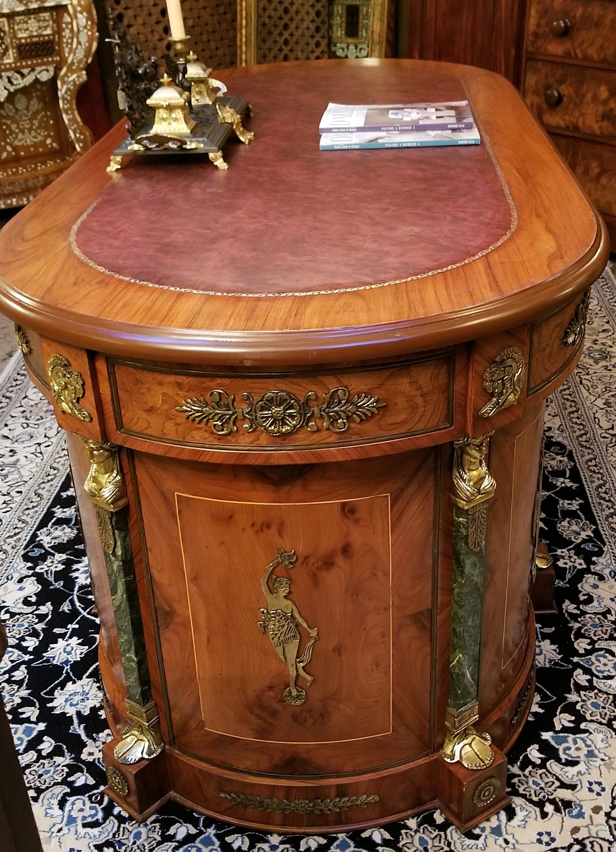 Egyptian Classical Revival Desk In Good Condition In Dallas, TX