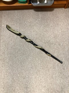 Egyptian Cobra Marquetry Inlaid Walking Stick