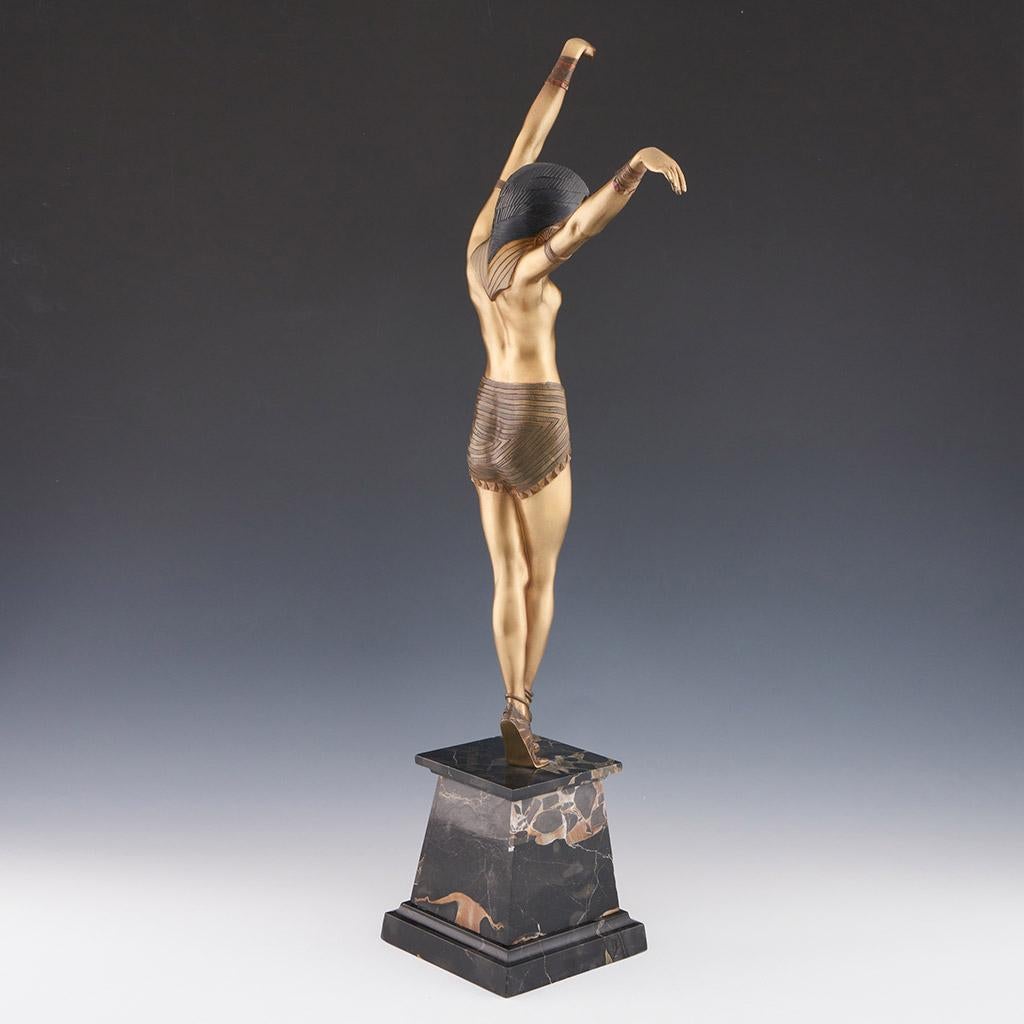 'Egyptian Dancer' Original Bronze Sculpture by Demetre Chiparus In Good Condition For Sale In Forest Row, East Sussex