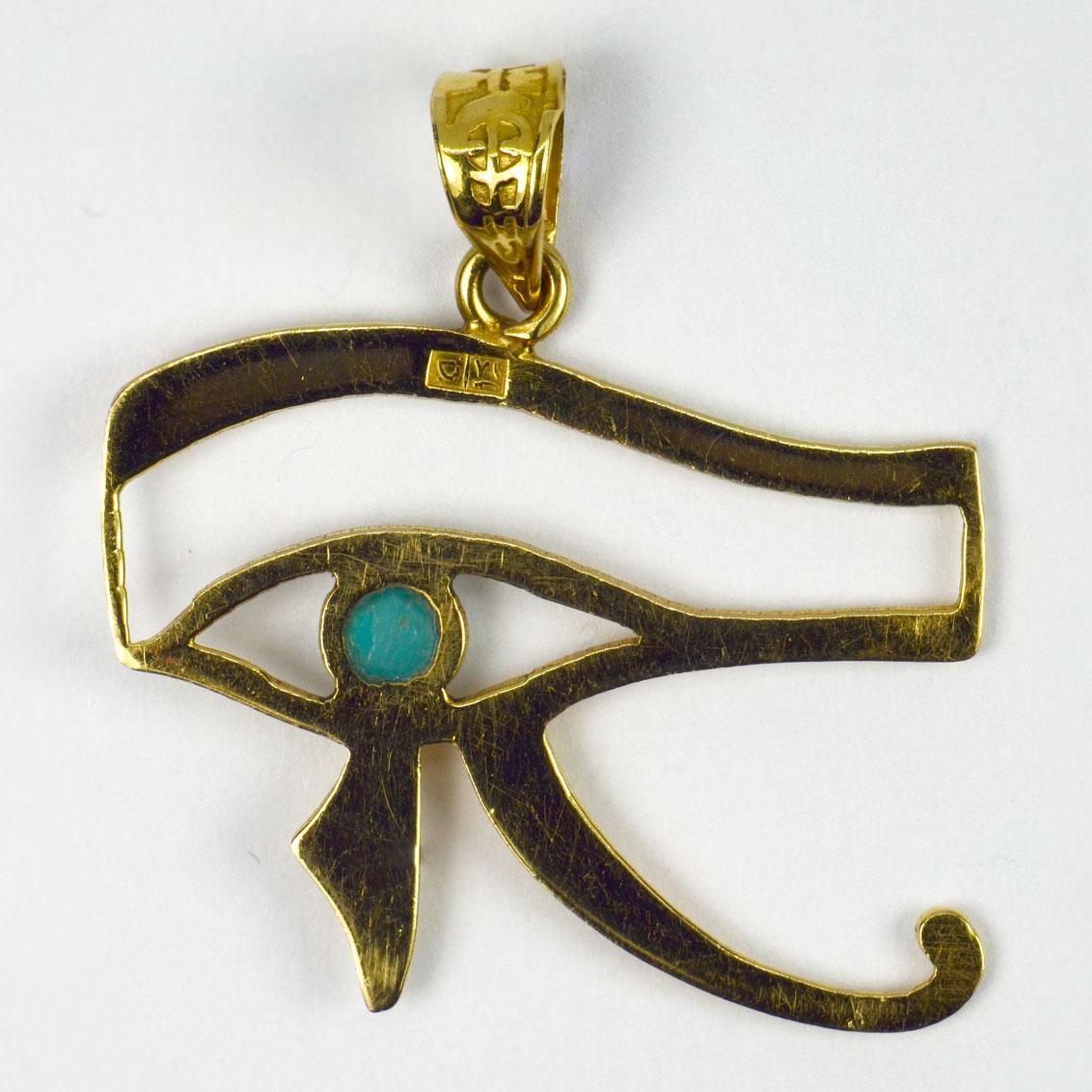 eye of horus gold pendant