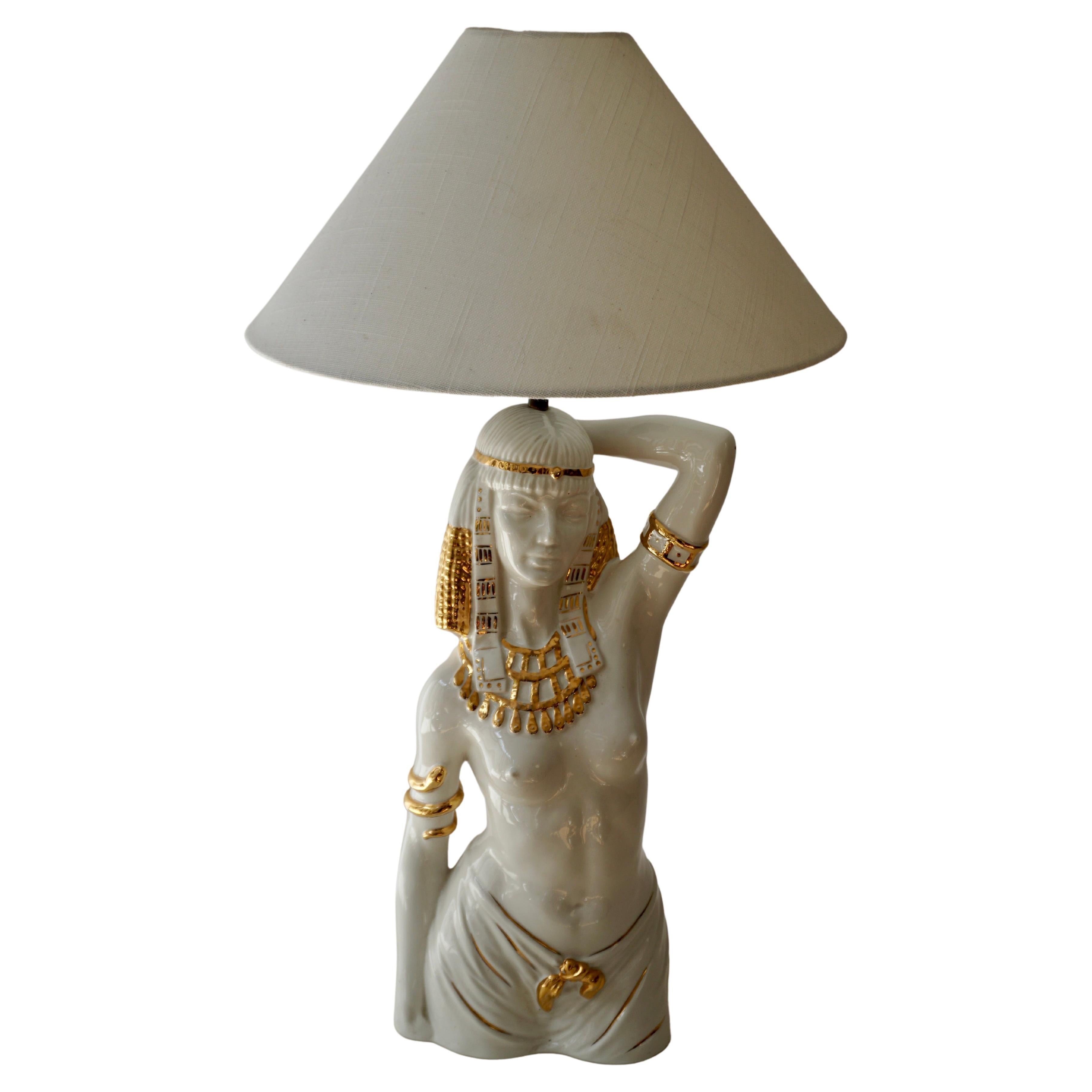 Egyptian Figural Lamp For Sale