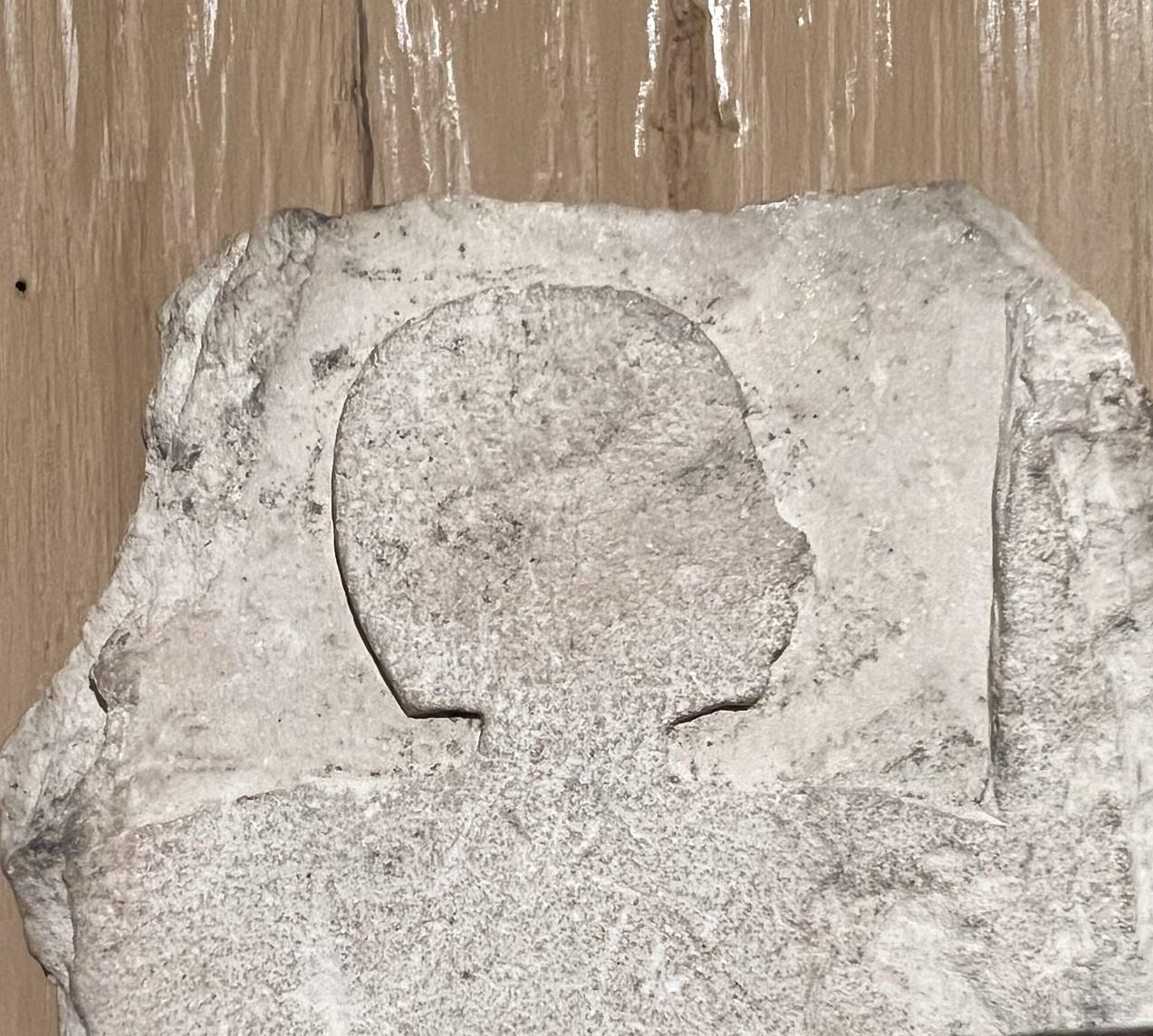 Egyptian figurative limestone architectural fragment  3