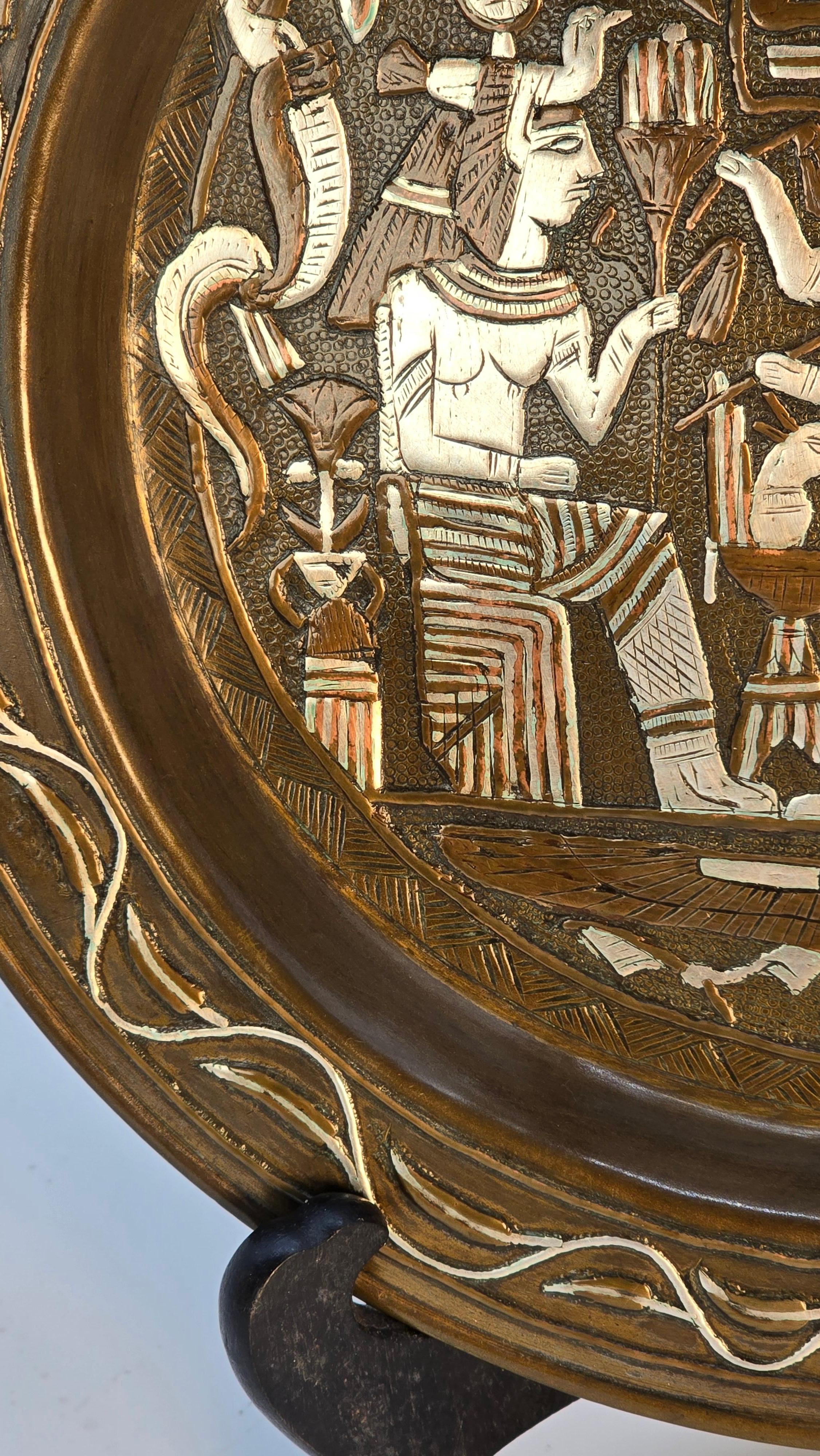 Caricatore egiziano Grand Tour Cairo ware in argento intarsiato, circa 1900 in vendita 3