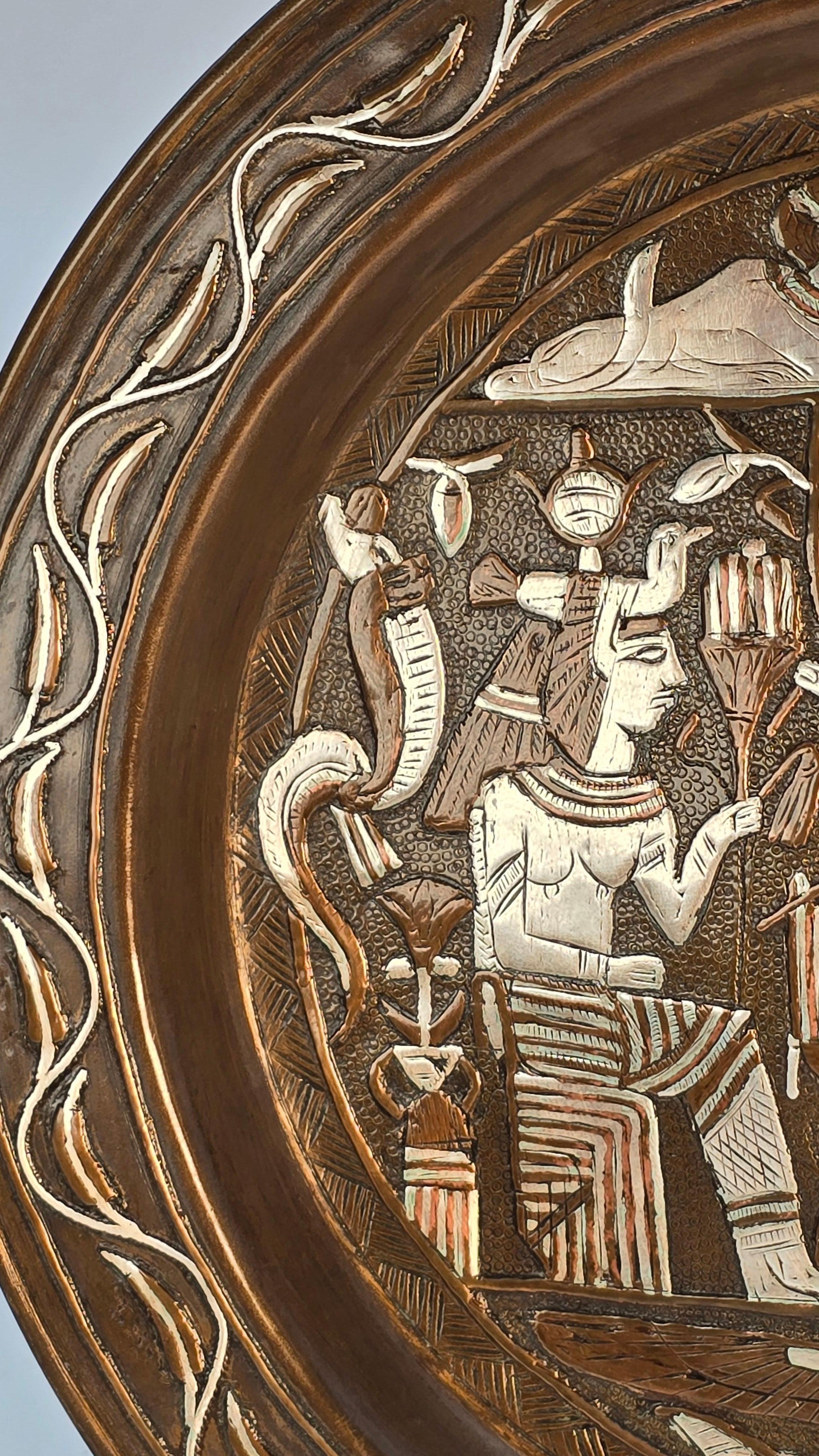 Caricatore egiziano Grand Tour Cairo ware in argento intarsiato, circa 1900 in vendita 4