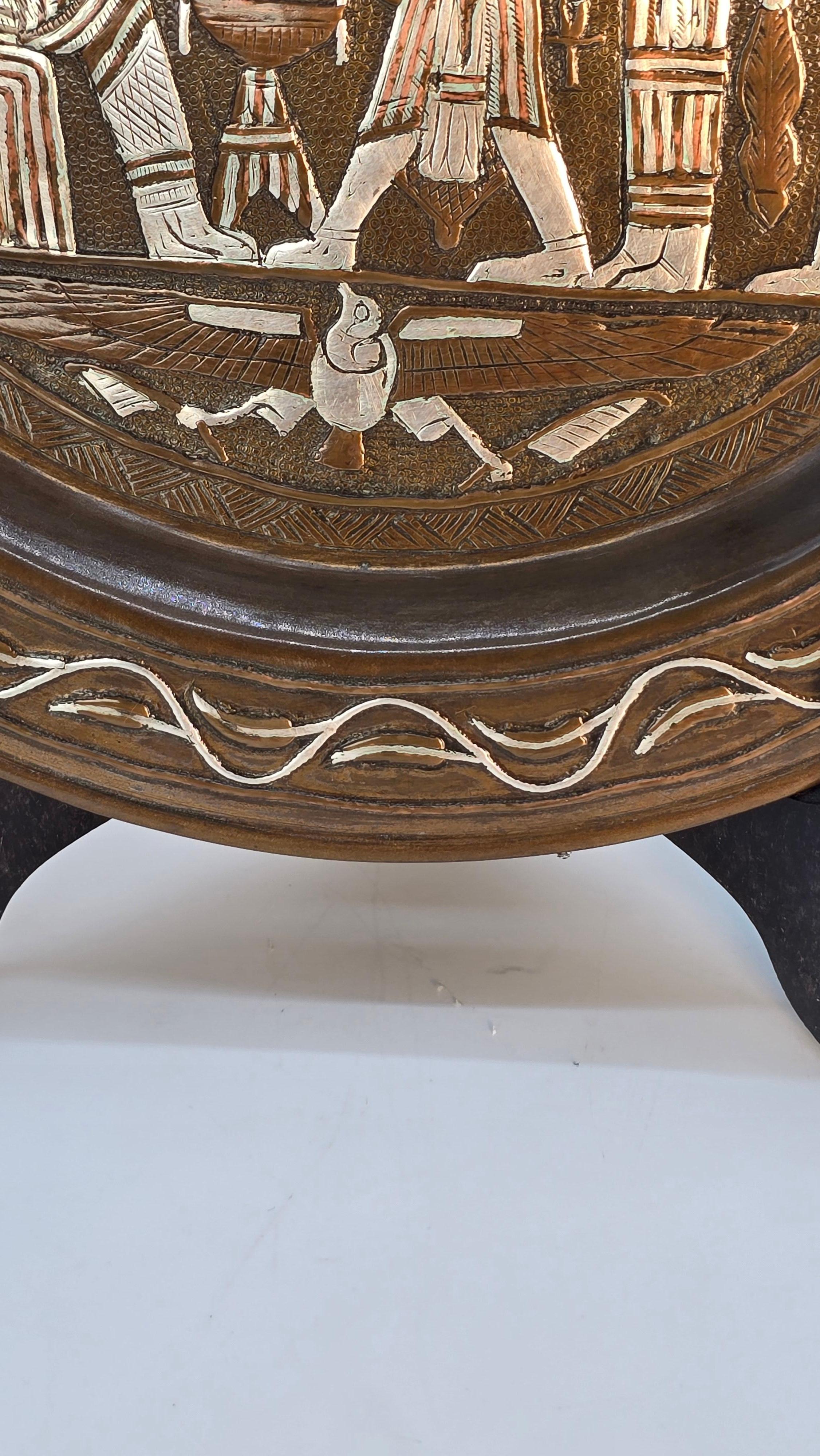 Caricatore egiziano Grand Tour Cairo ware in argento intarsiato, circa 1900 in vendita 8