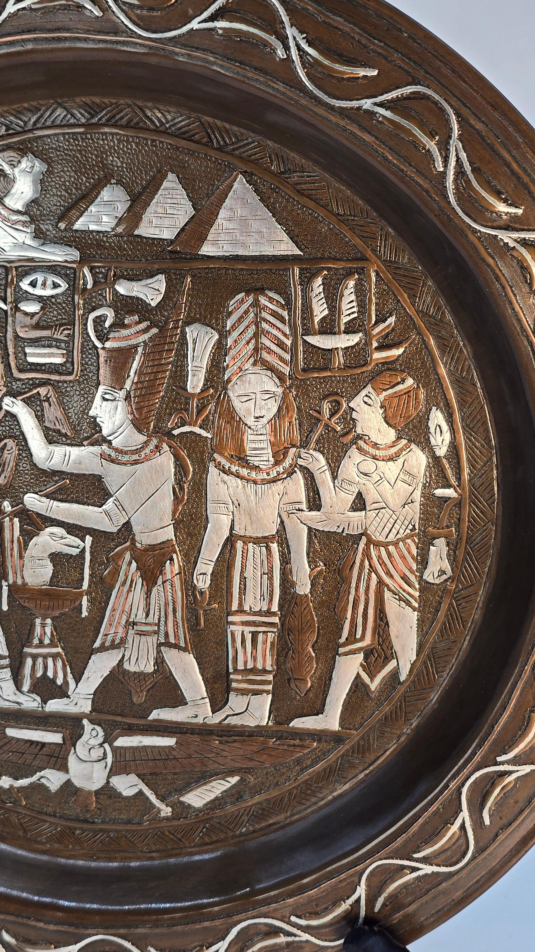 XX secolo Caricatore egiziano Grand Tour Cairo ware in argento intarsiato, circa 1900 in vendita