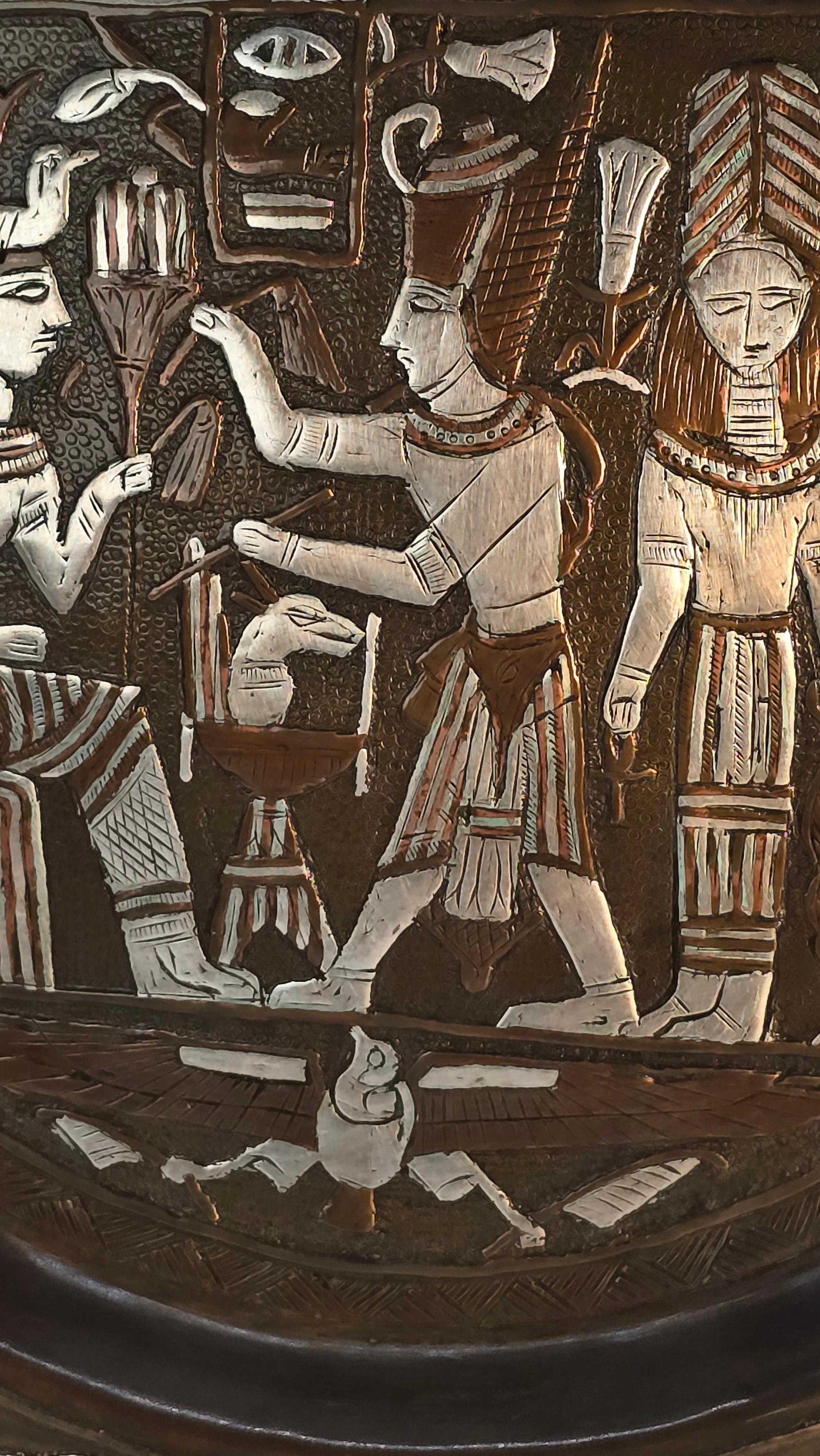 Caricatore egiziano Grand Tour Cairo ware in argento intarsiato, circa 1900 in vendita 1
