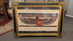Egyptian Hand Painted Papyrus Isis art