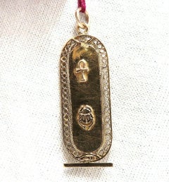 Egyptian Hieroglyphic Symbol Pendant 18 Karat