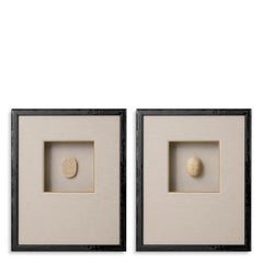 Egyptian Inlay Wall Art Panels, Framed Scarab Artwork Set