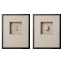 Egyptian Inlay Wall Art Panels, Framed Scarab Artwork Set
