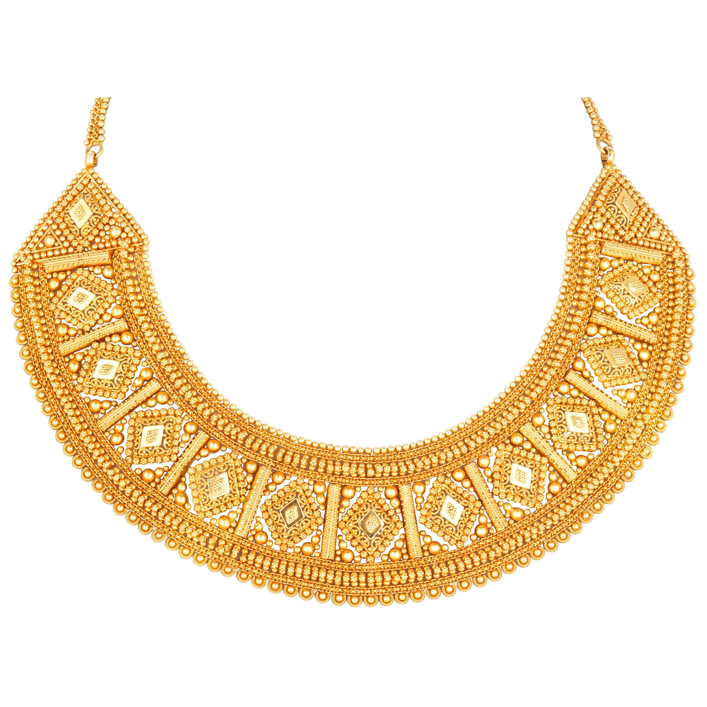 KAMAL Egyptian style gold necklace