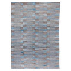 Tapis Kilim égyptien tissé à plat multicolore