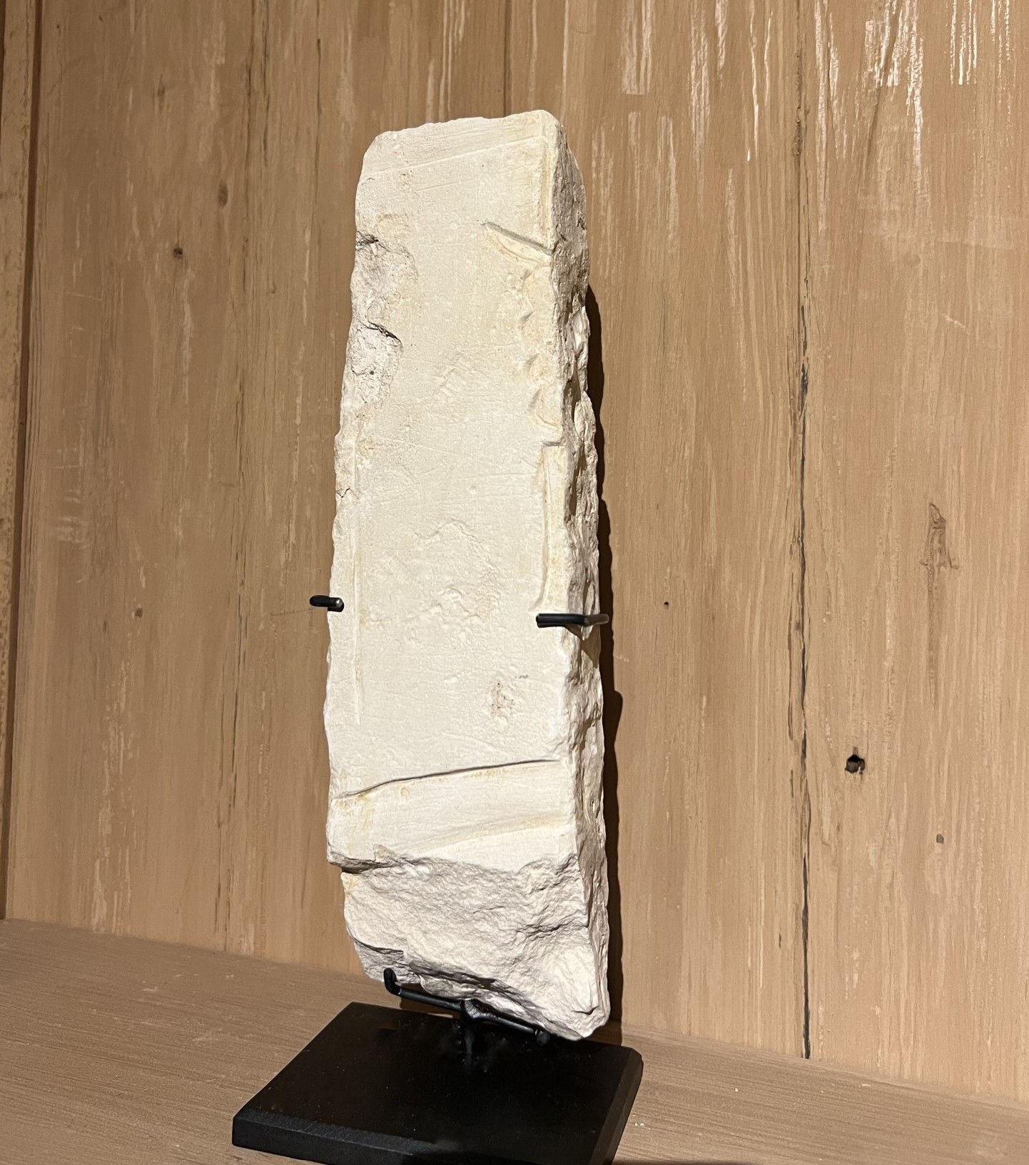 Hand-Carved Egyptian limestone architectural fragment