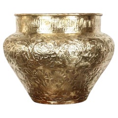 Used Egyptian Mameluke Embossed Brass Bowl