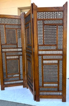 Egyptian Mashrabiya 3-Panel Room Divider