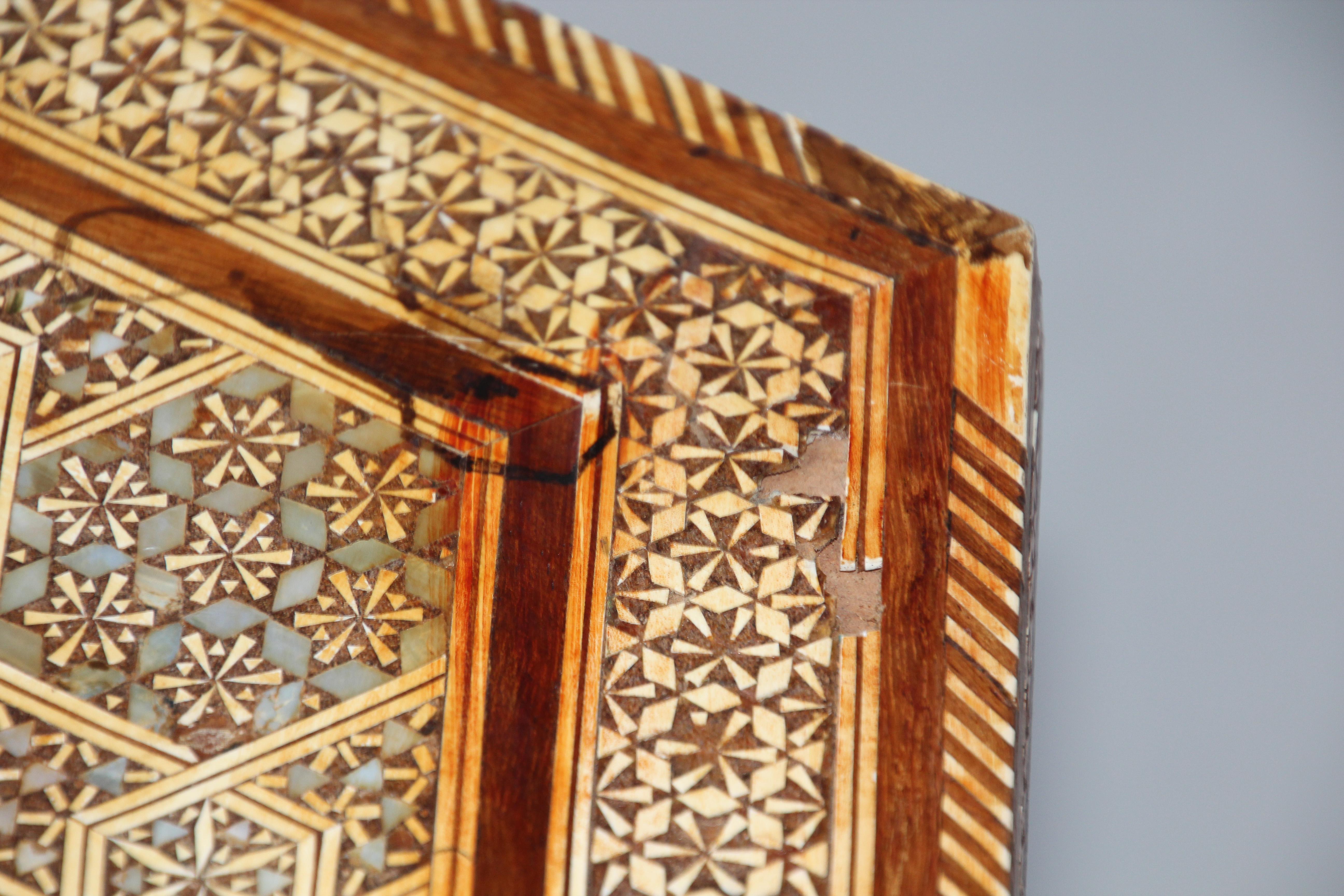 Egyptian Moorish Octagonal Side Tilt-Top Inlaid Table 7