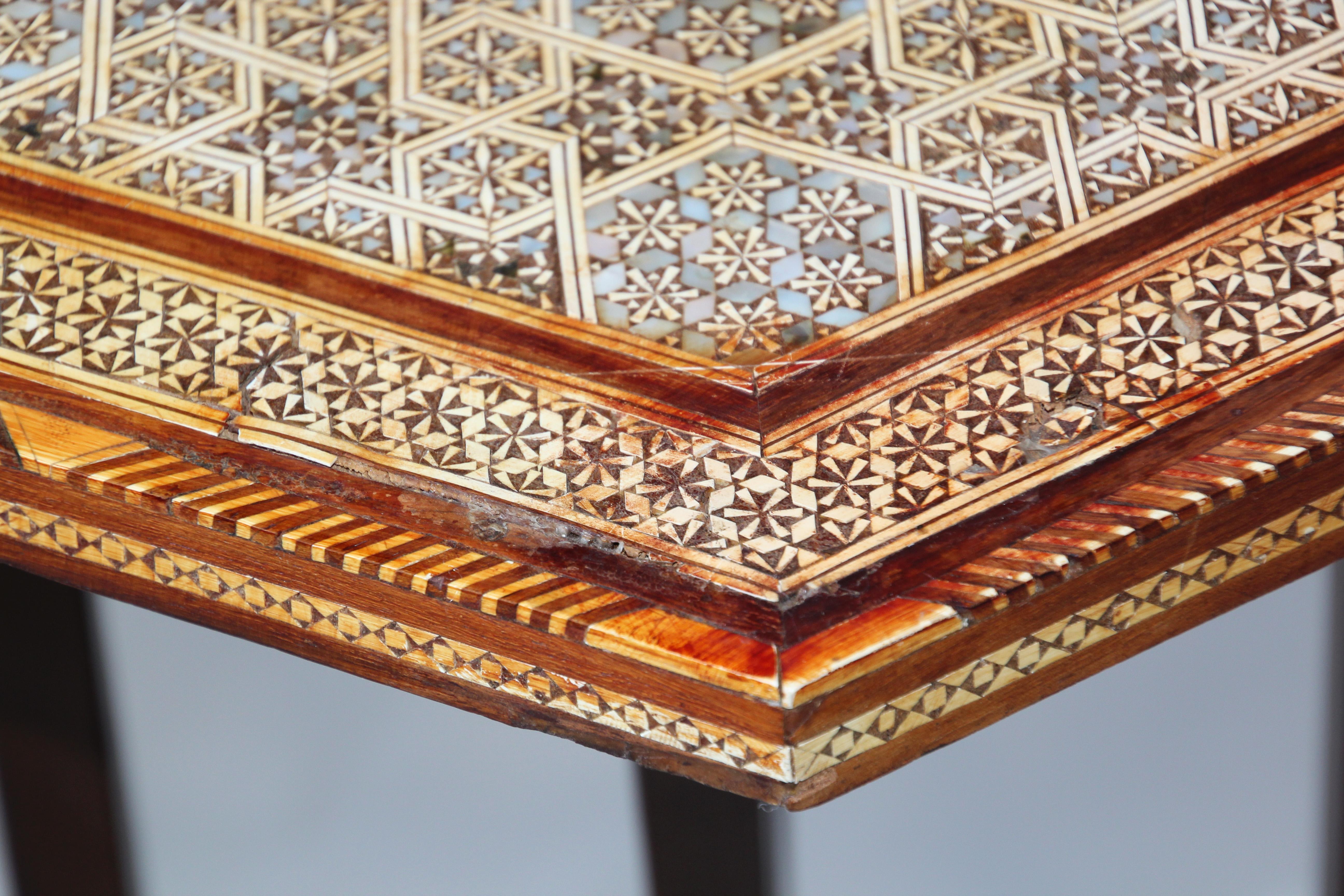 Egyptian Moorish Octagonal Side Tilt-Top Inlaid Table 9