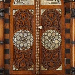 Egyptian Mother of Pearl Inlaid Wall Cabinet