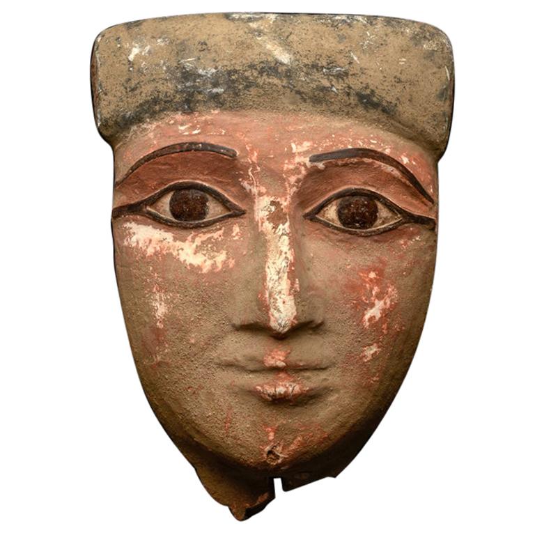 Egyptian Mummy Mask, Late Period, ca. 700-30 B.C. For Sale