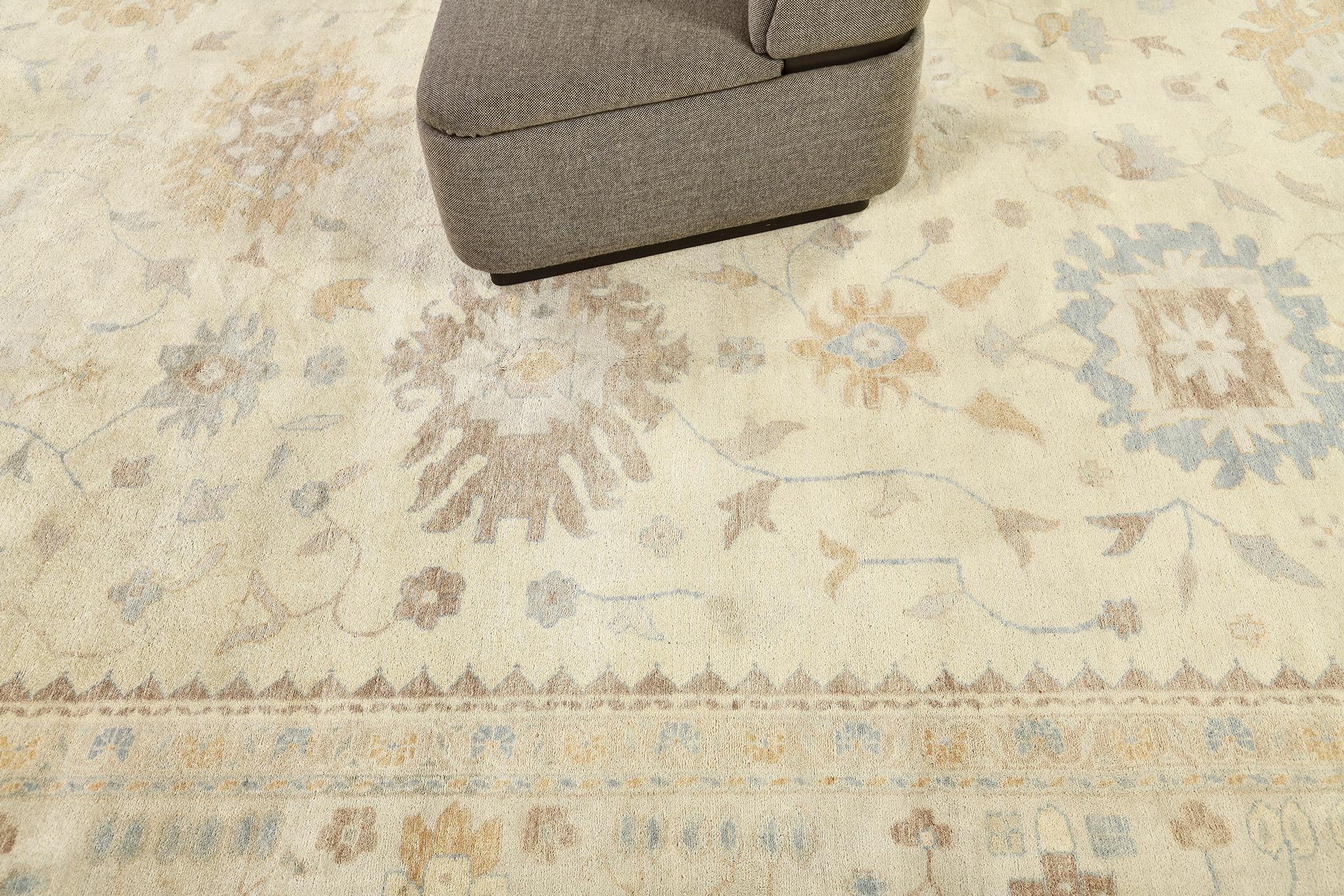 Ägyptischer Oushak-Design-Teppich im Zustand „Neu“ im Angebot in WEST HOLLYWOOD, CA