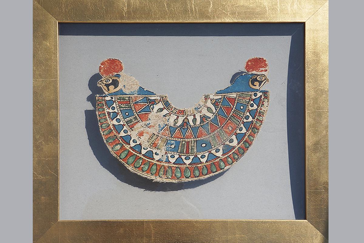 egyptian painted cartonnage pectoral