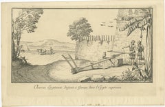 Egyptian Ploughing Scene at Gamase, Upper Egypt – Norden Engraving 1755