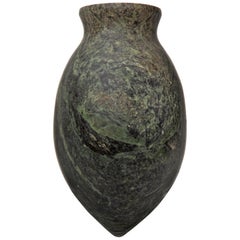 Egyptian Pre-Dynastic Period Ointment Green Serpentine Stone Vessel, Ancient Art